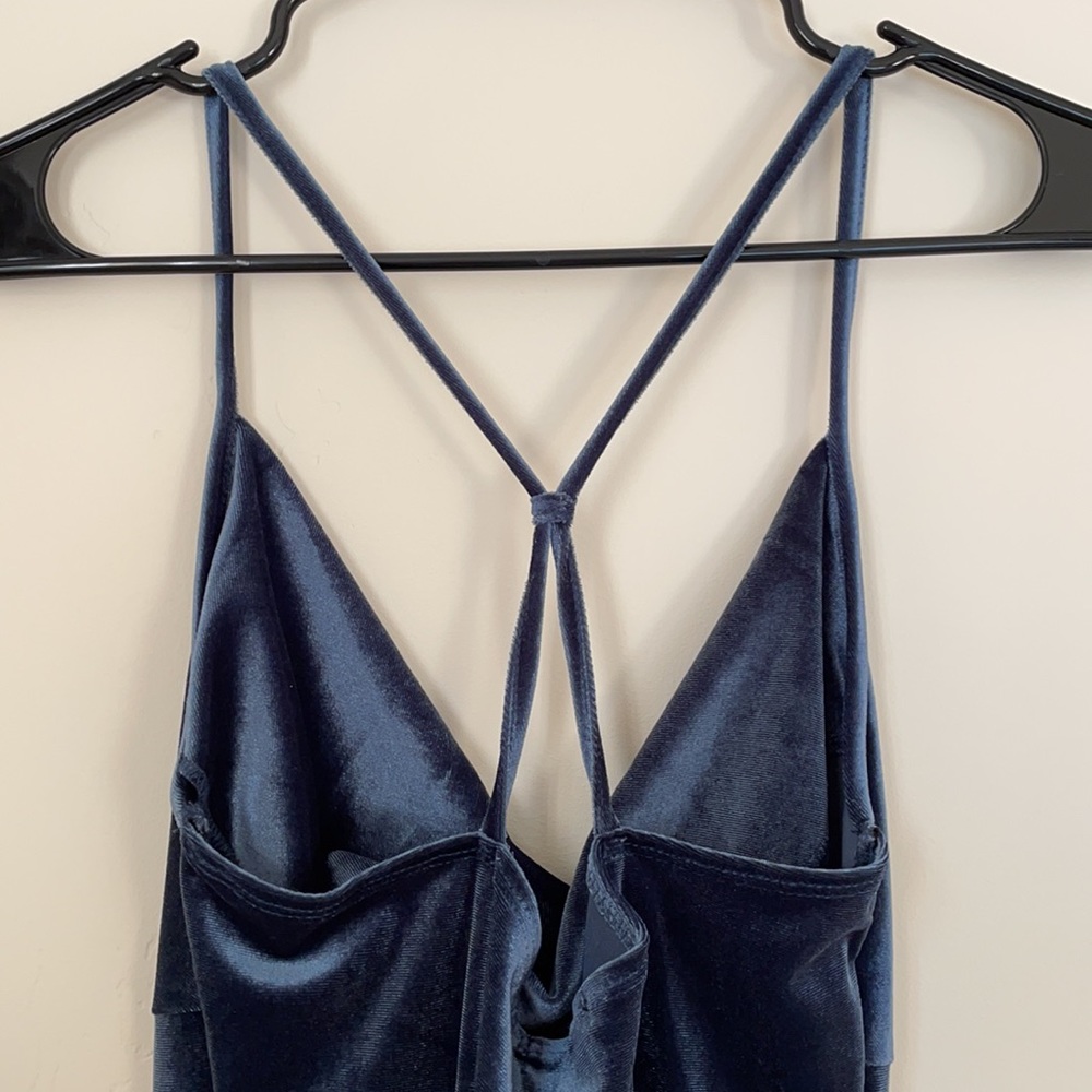 Forever 21 Blue Velvet Bodycon Dress - Picture 5 of 7